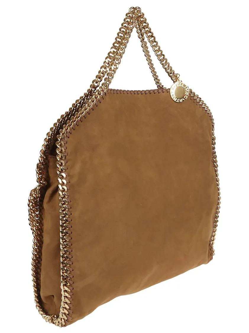 Stella Mccartney Shoppers & Totes Textured Alter Suede Tote Bag in bruin