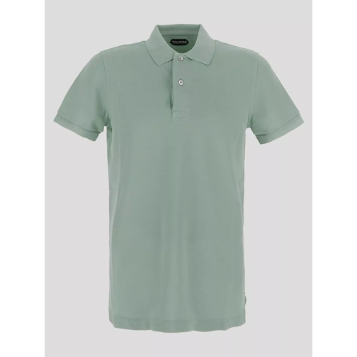 Tom Ford Cotton Pique Polo Shirt Green 