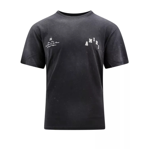 Amiri Cotton T-Shirt With Logo Print Black T-shirts