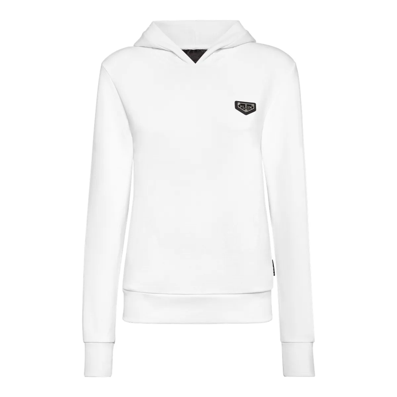 Philipp Plein Top Hoodie Iconic Plein weiss