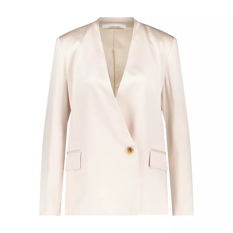 Liviana Conti  Blazer aus Satin Dunkelblau