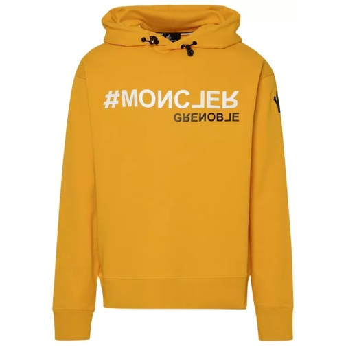 Moncler Logo Hooded Sweatshirt Yellow 