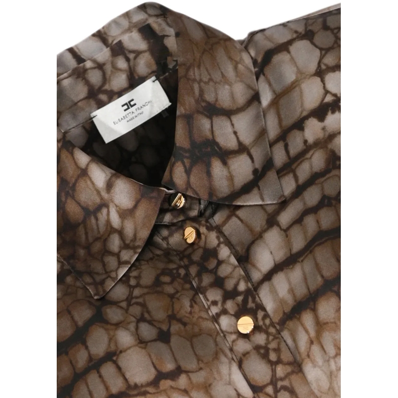 Elisabetta Franchi Bluse Shirts Cacao taupe(Image 3)