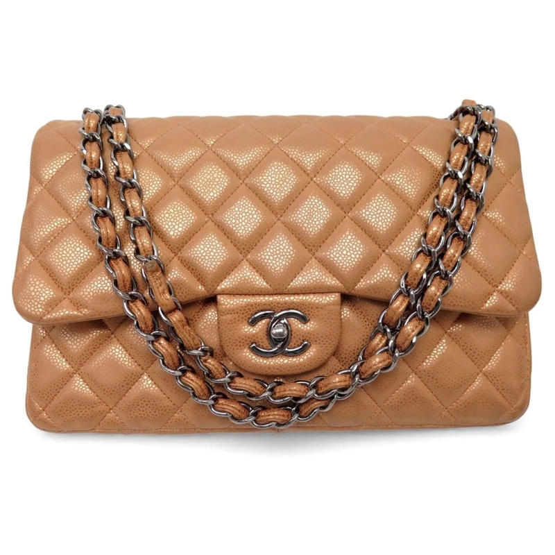 Chanel Schultertasche CHANEL TIMELESS CLASSIC JUMBO HANDTASCHE A58600 AU braun