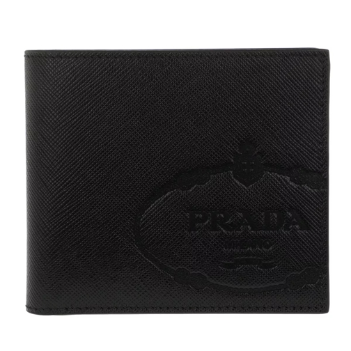 Prada Classic Continental Wallet Saffiano Black Bi-Fold Portemonnee