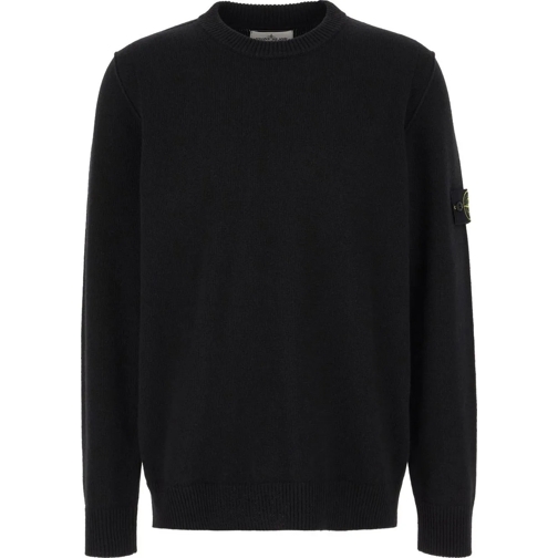 Stone Island  Stone Island Black wool blend sweater schwarz