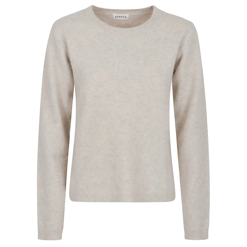 P.A.R.O.S.H. Pull Crewneck Sweater In Racoon Fur Grey