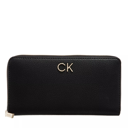 Calvin Klein Relock Wallet Large Black Plånbok med dragkedja