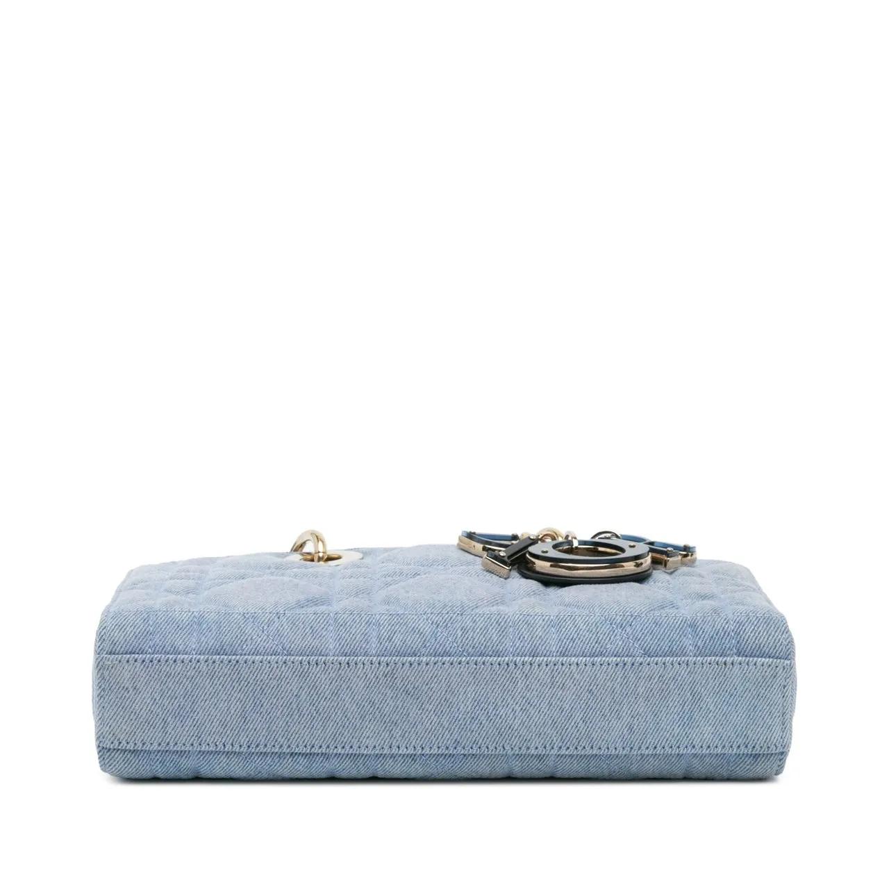 Thumbnail - Christian Dior Hobo Bags - 2022 Small Denim Macrocannage Lady D Joy - Gr. unisize - in Blau - für Damen