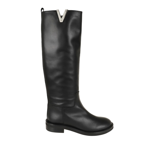 Via Roma 15 Stiefel Knee-High Boot With Metal Plaque Black