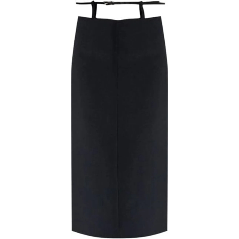 The Attico Jupe midi Midi Skirt Black schwarz