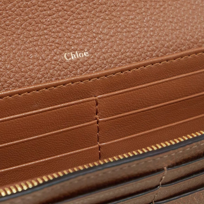 Chloé Kontinentalgeldbörse Open Fold Continental Wallet Brown(Image 4)