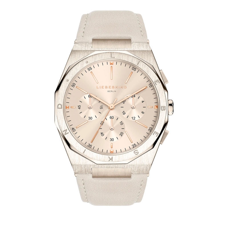 Liebeskind Berlin Mechanische Uhr Echtleder Armbanduhr beige