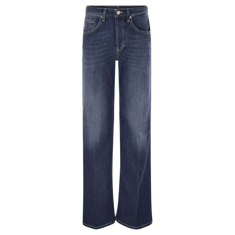 Dondup Jeans Jacklyn - Wide-Leg Jeans In Stretch Denim Blue