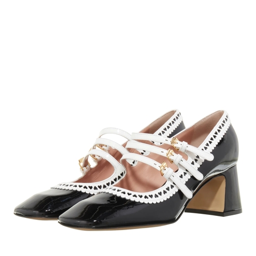 Moschino Hearted Brogue Nero/Bianco Hoge Hak