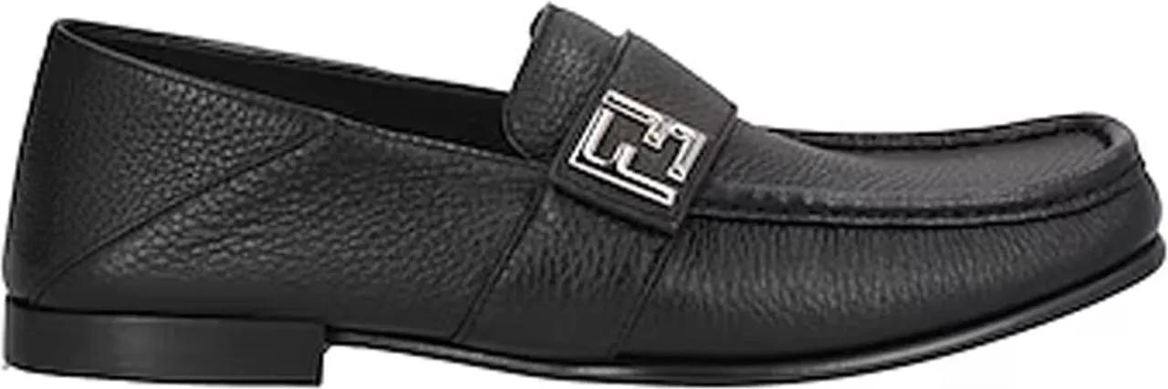 Fendi Loafer - Fendi Leather Loafers - Gr. 44 (EU) - in Schwarz - für Herren