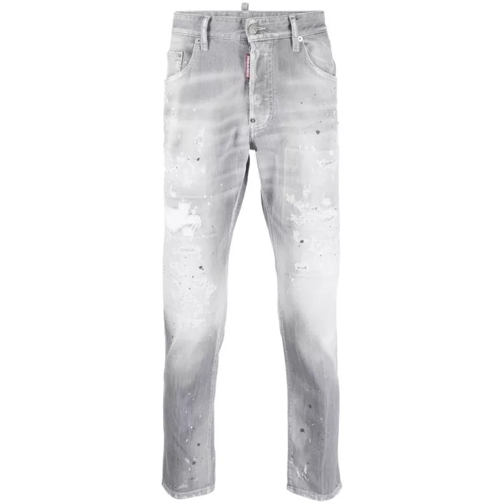 Dsquared2 Faded Straight Jeans Grey Jeans a gamba dritta