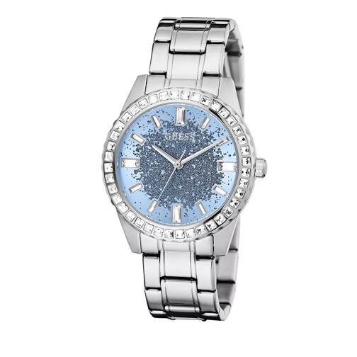 Guess Ladies Dress Watch Silver Blue Quartz Watch