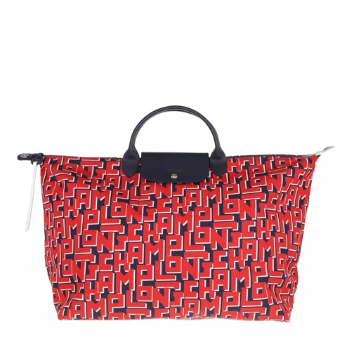 Longchamp Le Pliage LGP Travelbag  Marine/Red Weekender