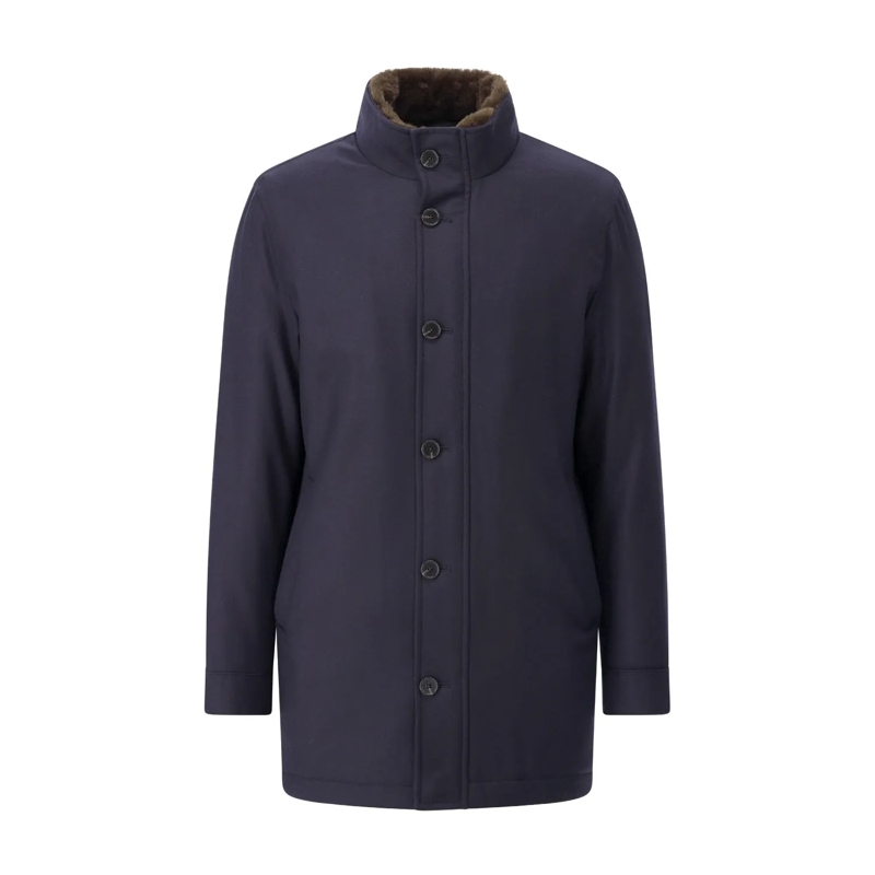 Dressler  Mantel Dan aus Schurwolle Dunkelblau