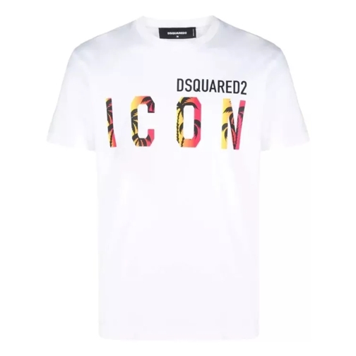 Dsquared2 Logo-Print White Short-Sleeved T-Shirt White 