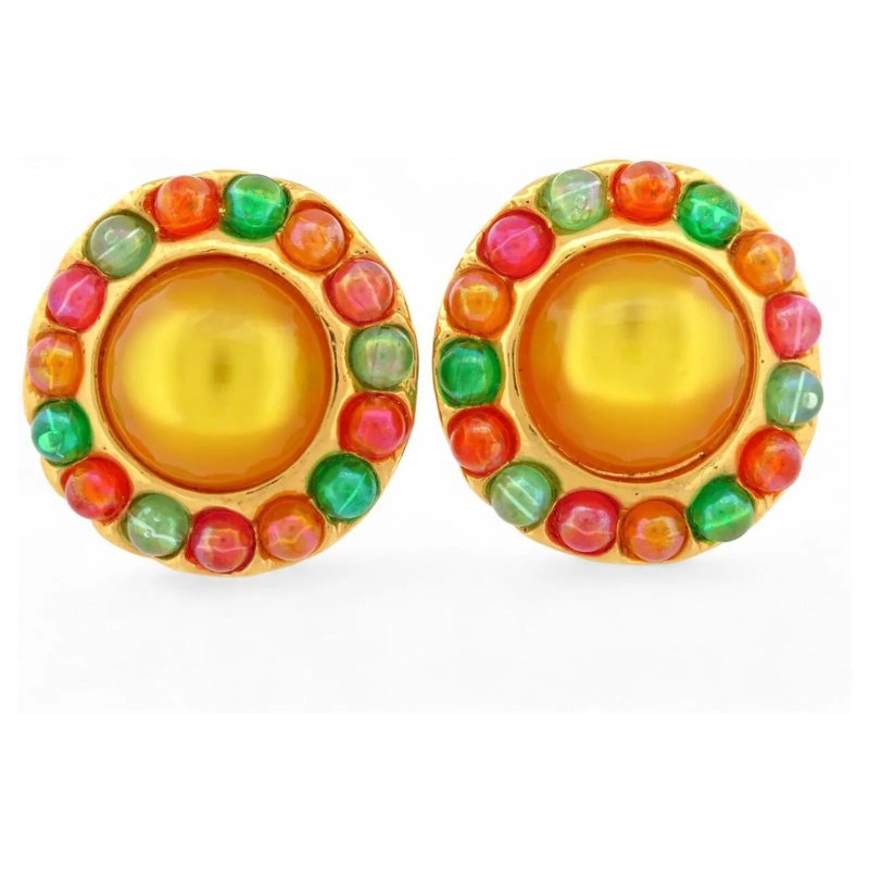 Chanel Ohrstecker VINTAGE CHANEL OHRRINGE VICTOIRE DE CASTELLANE 198 mehrfarbig