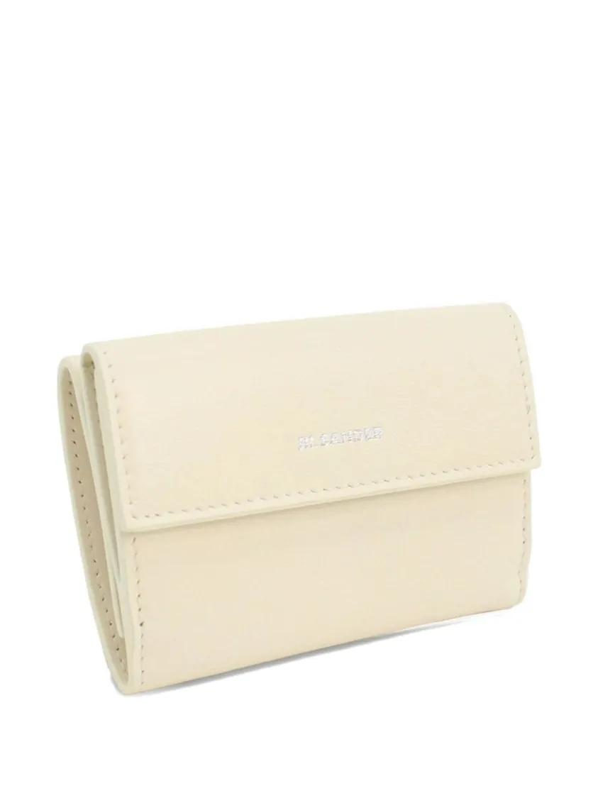 Thumbnail - Jil Sander Portemonnaie - Burgundy Leather Wallet With Snap Closure - Gr. unisize - in Schwarz - für Damen