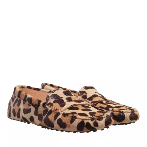 Tod's Moccasins Leather Leo Print Driver