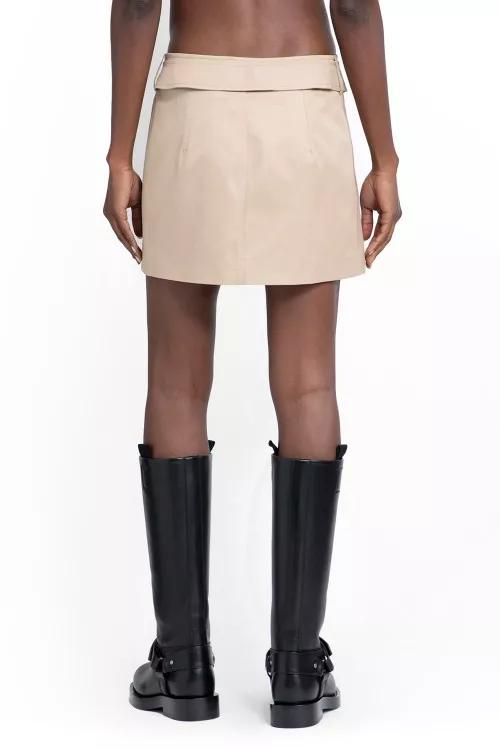 Burberry Cotton Gabardine Trench Mini Skirt - Neutrals