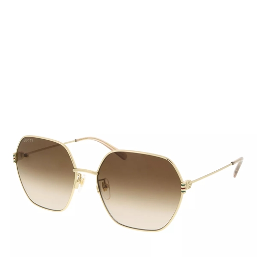 Gucci GG1285SA GOLD-GOLD-BROWN Sonnenbrille