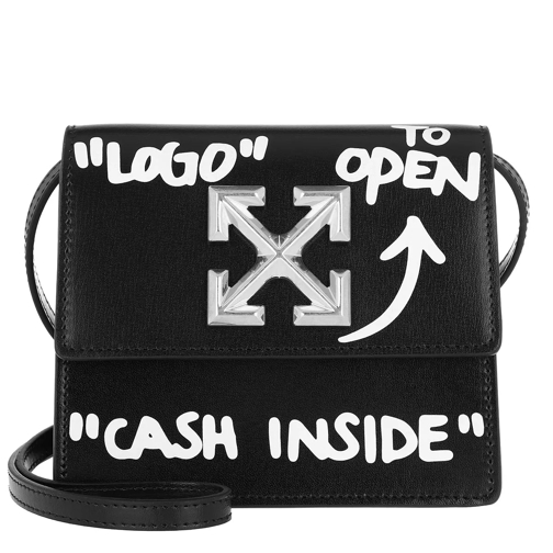 Off-White Jitney Cash Inside Crossbody Bag Black White Crossbody Bag