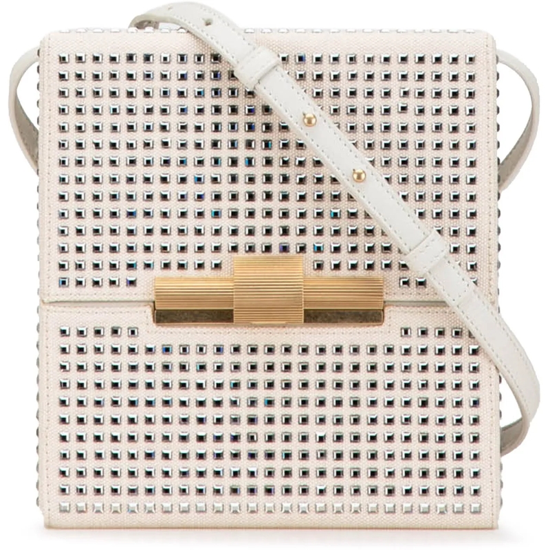 Bottega Veneta Schultertasche Crystal Embellished Canvas Daisey Crossbody braun