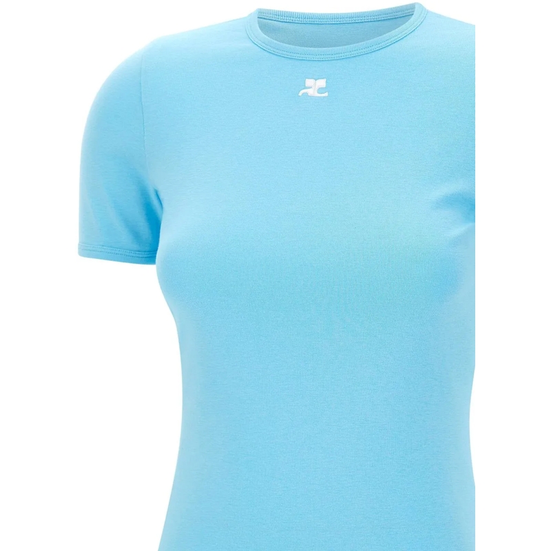 Courrèges T-shirt T-Shirts And Polos Light Blue hellblau(Image 4)