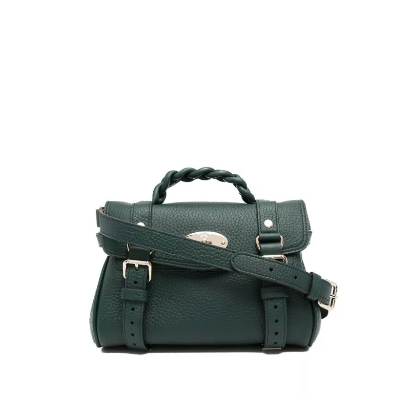 Mulberry Sac à bandoulière Mini Alexa Green Leather Crossbody Bag Green