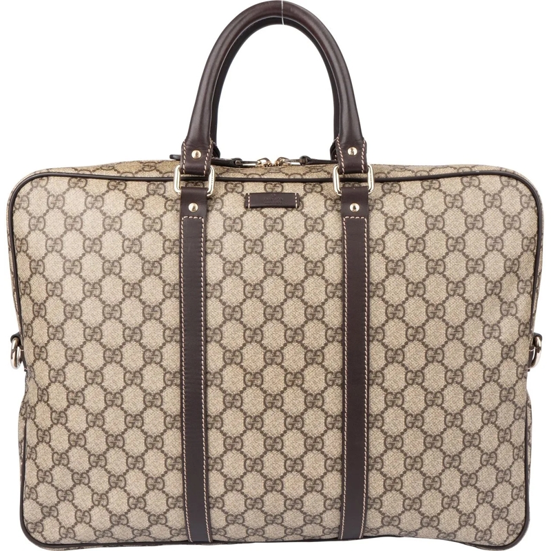 Gucci Schultertasche Gucci Classic GG Monogram Business Handbag braun