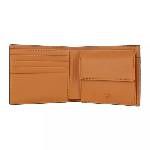 MCM Bi-Fold Portemonnaie Visetos Or M-F12-1 Small Wallet, Coin Pkt u Cognac (Image 4)