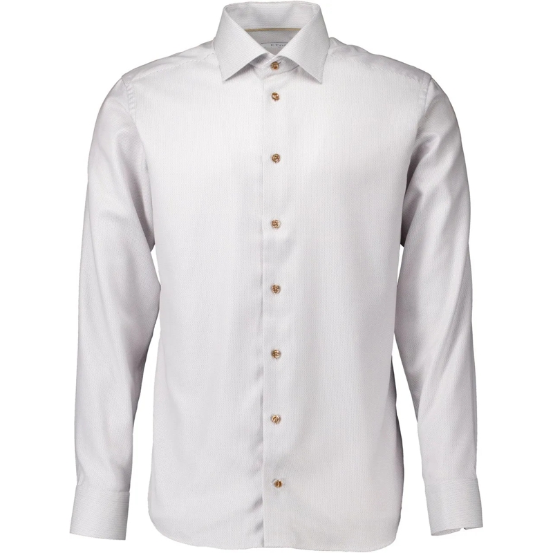 Eton  Eton Semi Solid Signature Twil Shirt Lange Mouw Ov beige(Image 5)