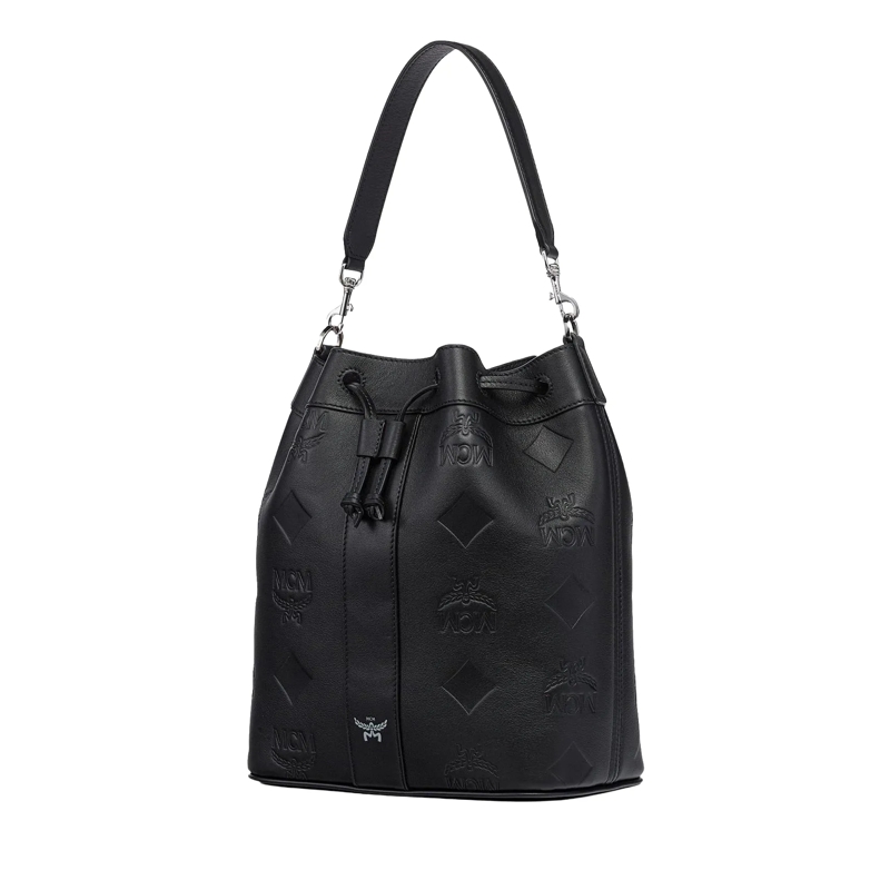 MCM Bucket Bag Dessau Lthr Drawstring Med Bk Black(Image 6)