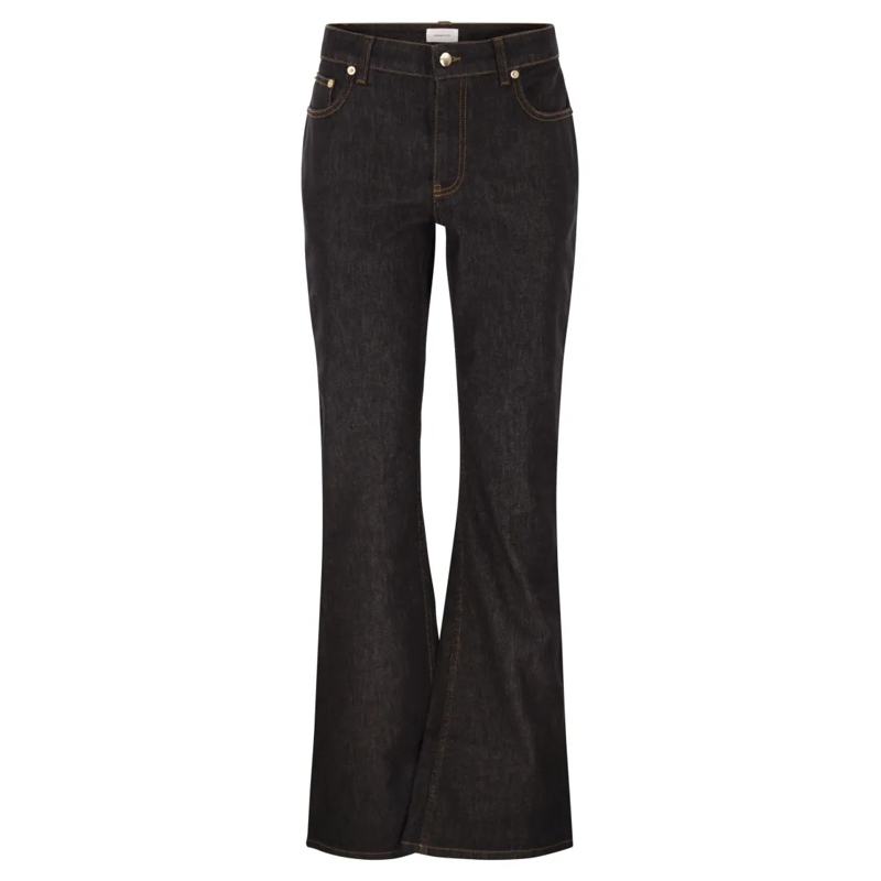 Fabiana Filippi Jeans 5-Pocket Denim Trousers With Flare Blue