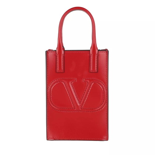 Valentino Garavani Smartphone Crossbody Bag Leather Rouge Sac pour téléphone portable