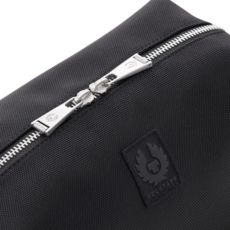 Belstaff Sac à bandoulière Waschtasche mit Lederapplikationen schwarz(Image 4)