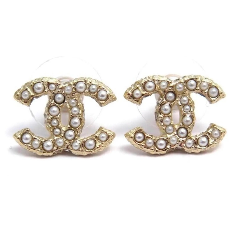 Chanel Ohrstecker NEUE CHANEL CC LOGO OHRRINGE & PERLEN A64766 NEUE  gold
