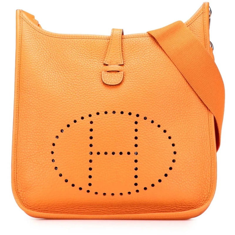 Hermès Schultertasche Clemence Evelyne III PM orange