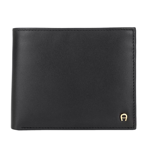AIGNER Basic Wallet Leather Black Bi-Fold Wallet