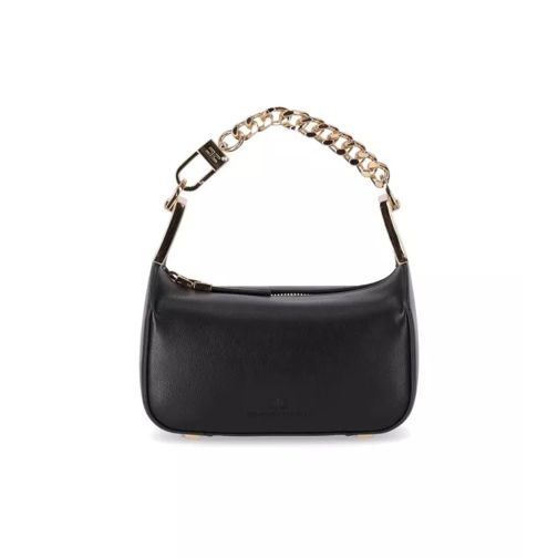 Elisabetta Franchi Black Mini Bag With Chain Black Crossbody Bag