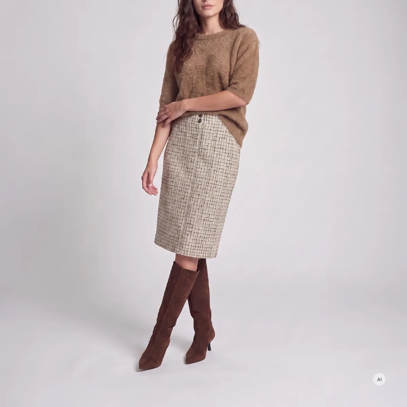 Marc Aurel  Pullover- Rundhals- überschnittene Schulter- f beige(Image 2)