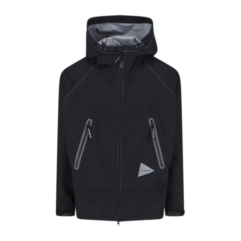 And Wander  Zip Jacket, In Black Waterproof "Pertex Shield" Fa Black