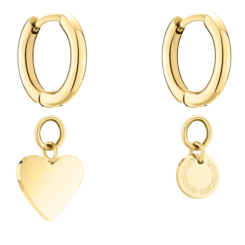 Liebeskind Berlin Ohrstecker Edelstahl Layered Love gold(Image 2)