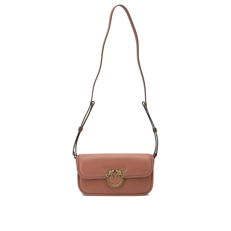 Pinko Schultertasche Leather Crossbody Bag Brown