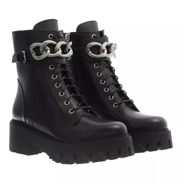 Patrizia Pepe Boots Black Silver Enkellaars